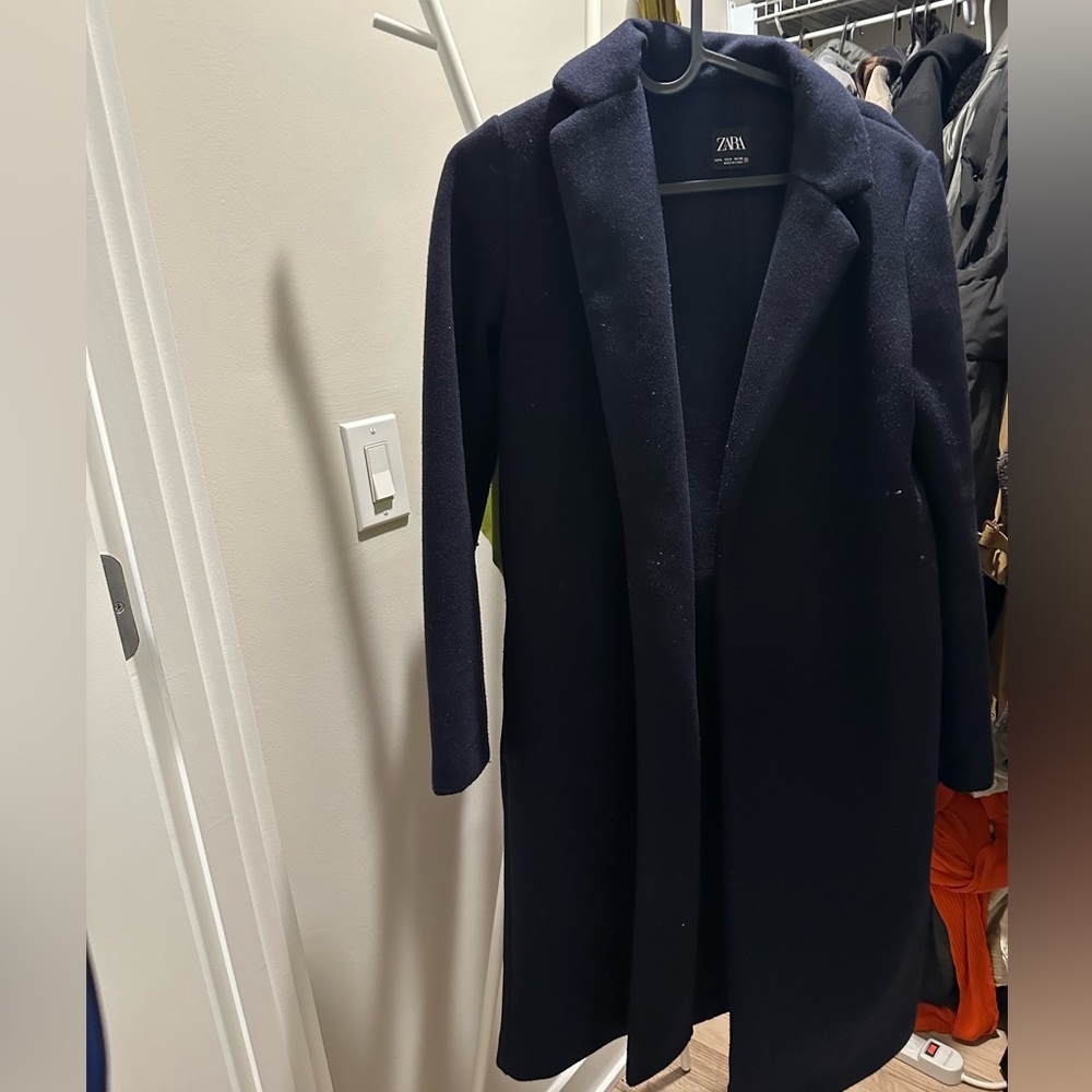 Navy Zara coat
